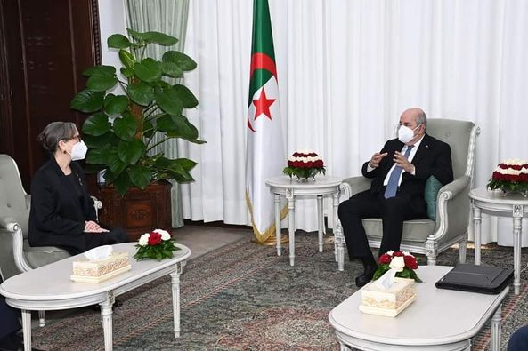 الرئيس تبون يستقبل رئيسة الحكومة التونسية